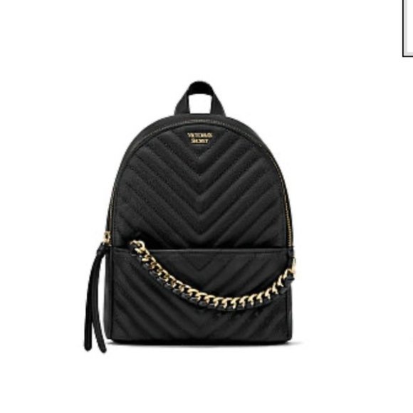 Victoria's Secret Handbags - Victoria Secret Love Victoria Black Mini Backpack